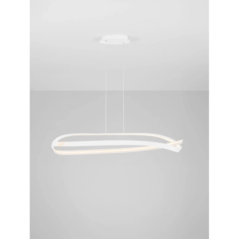 Lampa wisząca nowoczesna ze ściemniaczem Massa 110cm LED 2700-4000K biała