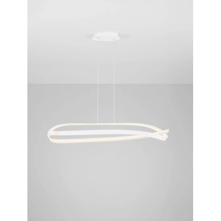 Lampa wisząca nowoczesna ze ściemniaczem Massa 110cm LED 2700-4000K biała