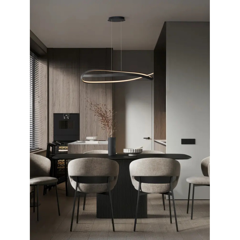 Lampa wisząca nowoczesna ze ściemniaczem Massa 110cm LED 2700-4000K czarna