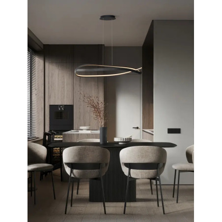 Lampa wisząca nowoczesna ze ściemniaczem Massa 110cm LED 2700-4000K czarna