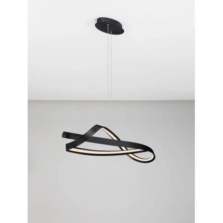 Lampa wisząca nowoczesna ze ściemniaczem Massa 110cm LED 2700-4000K czarna