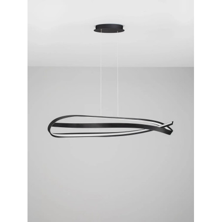 Lampa wisząca nowoczesna ze ściemniaczem Massa 110cm LED 2700-4000K czarna