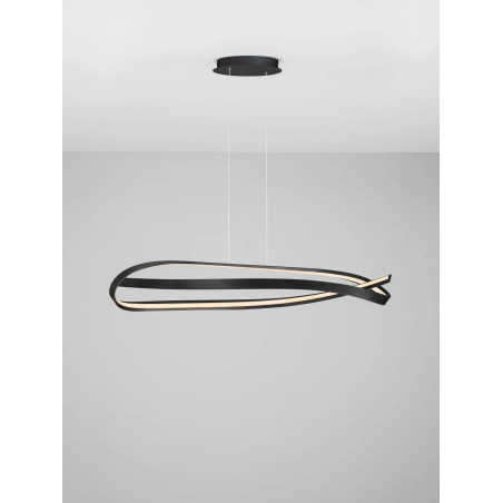 Lampa wisząca nowoczesna ze ściemniaczem Massa 110cm LED 2700-4000K czarna