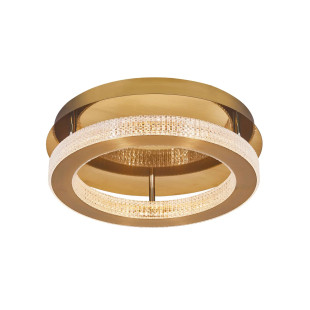 Plafon ring z akrylowymi kryształkami Malvito 40cm LED 3000K złoto-mosiężny