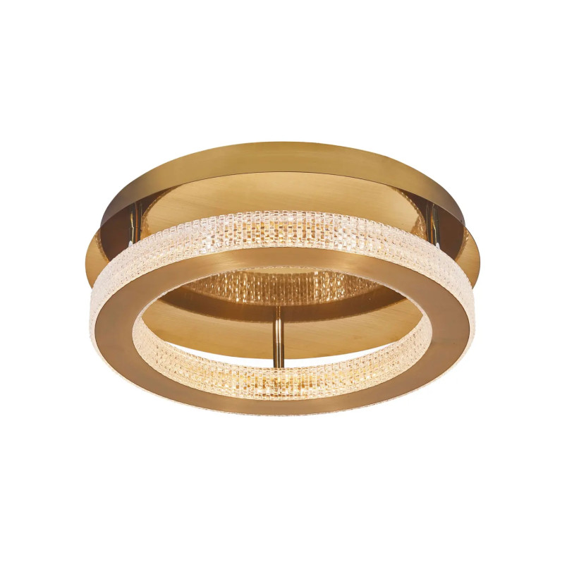 Plafon ring z akrylowymi kryształkami Malvito 40cm LED 3000K złoto-mosiężny