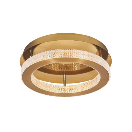 Plafon ring z akrylowymi kryształkami Malvito 40cm LED 3000K złoto-mosiężny