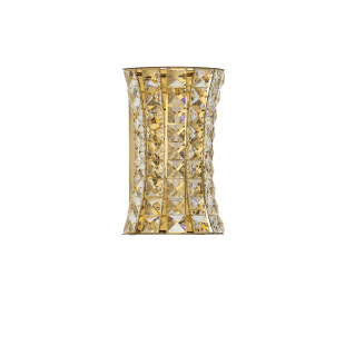 Kinkiet kryształowy Esaro H28cm LED 3500K platynowe złoto / przeźroczysty