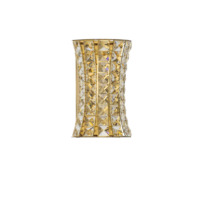 Kinkiet kryształowy Esaro H28cm LED 3500K platynowe złoto / przeźroczysty