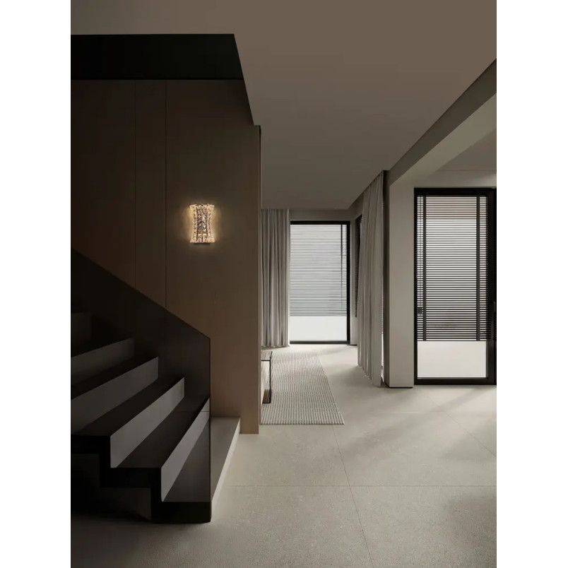Kinkiet kryształowy Esaro H28cm LED 3500K chrom / przeźroczysty