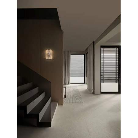 Kinkiet kryształowy Esaro H28cm LED 3500K chrom / przeźroczysty