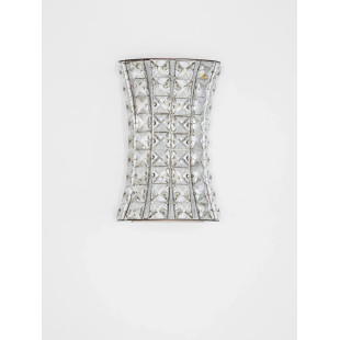 Kinkiet kryształowy Esaro H28cm LED 3500K chrom / przeźroczysty