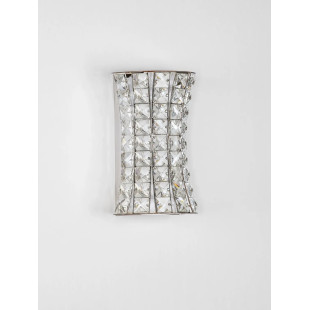 Kinkiet kryształowy Esaro H28cm LED 3500K chrom / przeźroczysty