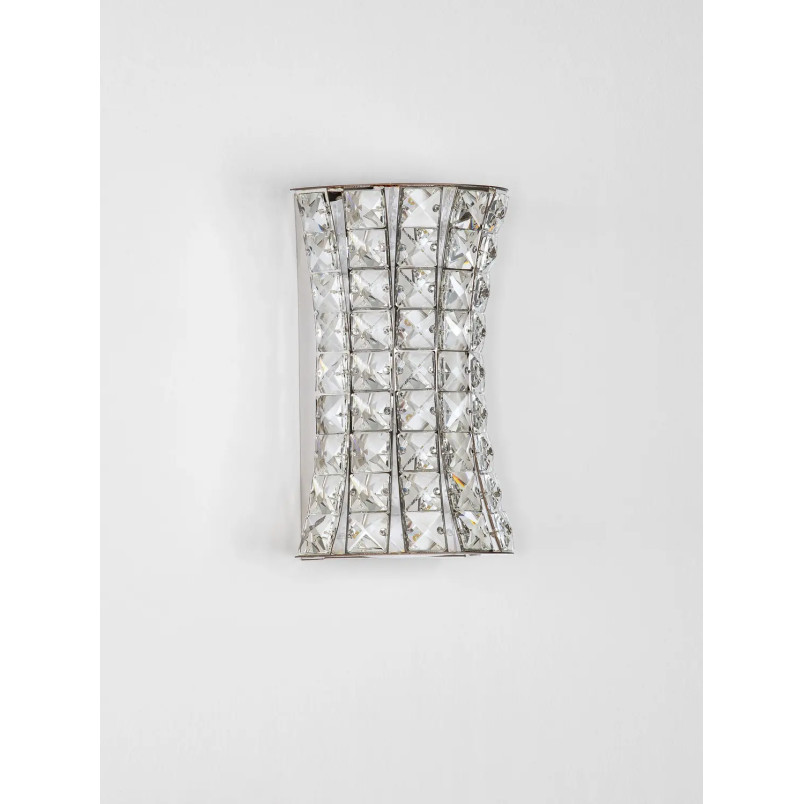 Kinkiet kryształowy Esaro H28cm LED 3500K chrom / przeźroczysty
