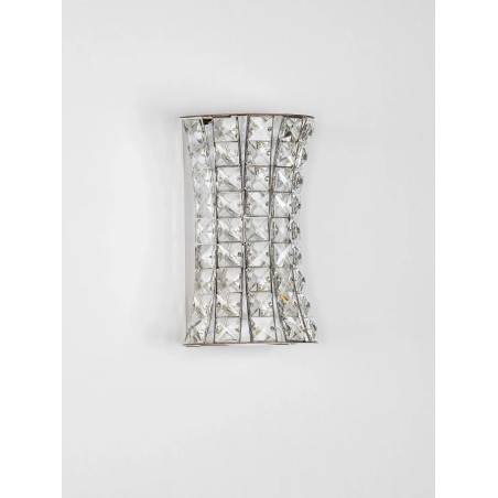 Kinkiet kryształowy Esaro H28cm LED 3500K chrom / przeźroczysty