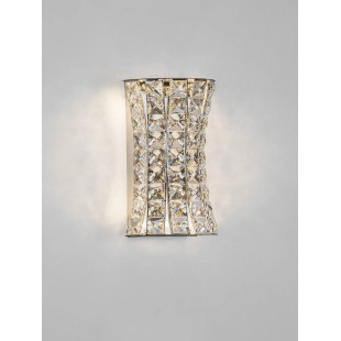Kinkiet kryształowy Esaro H28cm LED 3500K chrom / przeźroczysty