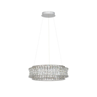 Lampa wisząca kryształowa - okrągła Esaro 60cm LED 3500K chrom / przeźroczysty