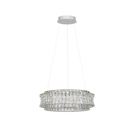 Lampa wisząca kryształowa - okrągła Esaro 60cm LED 3500K chrom / przeźroczysty