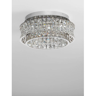 Plafon kryształowy - glamour Esaro 50cm LED 3500K chrom / przeźroczysty