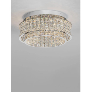 Plafon kryształowy - glamour Esaro 50cm LED 3500K chrom / przeźroczysty