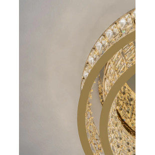 Plafon kryształowy - glamour Esaro 50cm LED 3500K platynowe złoto / przeźroczysty