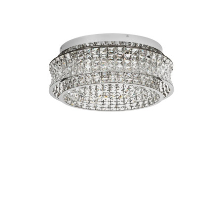 Plafon kryształowy - glamour Esaro 60cm LED 3500K chrom / przeźroczysty