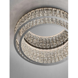 Plafon kryształowy - glamour Esaro 60cm LED 3500K chrom / przeźroczysty