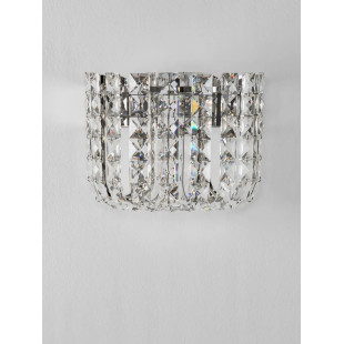 Kinkiet kryształowy Esaro H20cm LED 3500K chrom / przeźroczysty