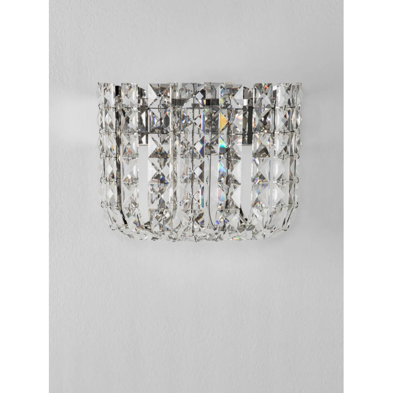 Kinkiet kryształowy Esaro H20cm LED 3500K chrom / przeźroczysty
