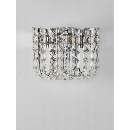 Kinkiet kryształowy Esaro H20cm LED 3500K chrom / przeźroczysty