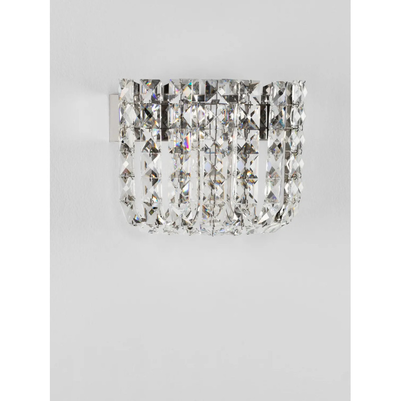 Kinkiet kryształowy Esaro H20cm LED 3500K chrom / przeźroczysty
