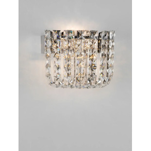 Kinkiet kryształowy Esaro H20cm LED 3500K chrom / przeźroczysty