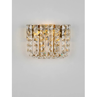 Kinkiet kryształowy Esaro H20cm LED 3500K platynowe złoto / przeźroczysty