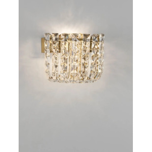 Kinkiet kryształowy Esaro H20cm LED 3500K platynowe złoto / przeźroczysty