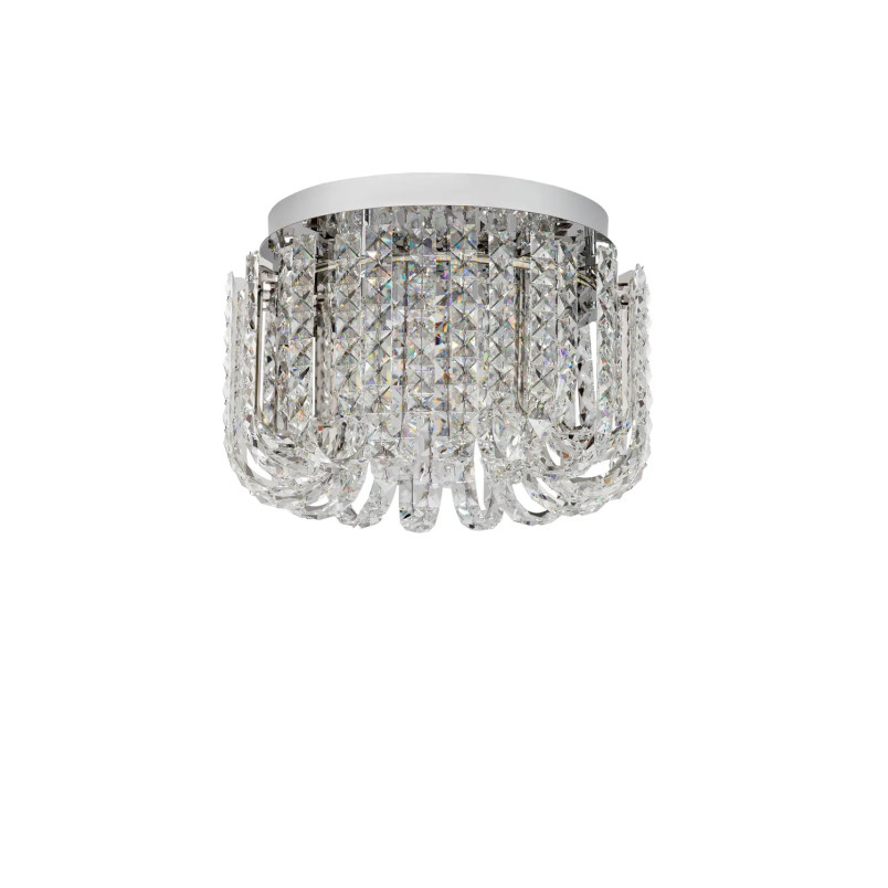 Plafon kryształowy - glamour Esaro II 50cm LED 3500K chrom / przeźroczysty