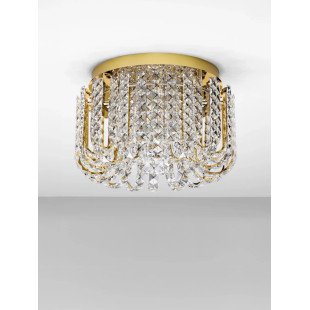 Plafon kryształowy - glamour Esaro II 50cm LED 3500K platynowe złoto / przeźroczysty