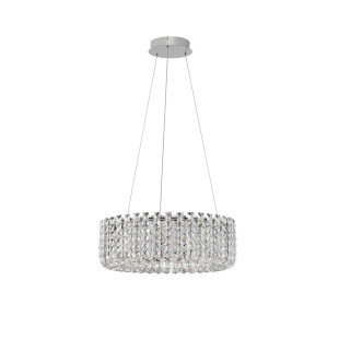 Lampa wisząca kryształowa - okrągła Esaro II 60cm LED 3500K chrom / przeźroczysty