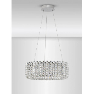 Lampa wisząca kryształowa - okrągła Esaro II 60cm LED 3500K chrom / przeźroczysty