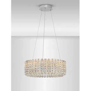 Lampa wisząca kryształowa - okrągła Esaro II 60cm LED 3500K chrom / przeźroczysty
