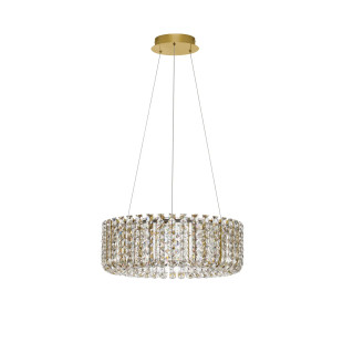 Lampa wisząca kryształowa - okrągła Esaro II 60cm LED 3500K platynowe złoto / przeźroczysty