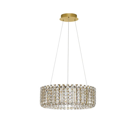 Lampa wisząca kryształowa - okrągła Esaro II 60cm LED 3500K platynowe złoto / przeźroczysty