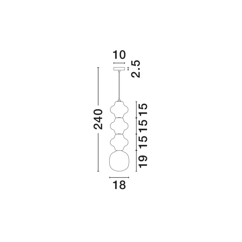 Lampa wisząca ceramiczna ze szklanym kloszem Polly III 18cm opal / różowy