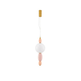 Lampa wisząca ceramiczna ze szklaną kulą Susi LED 3000K 20cm opal / multikolor
