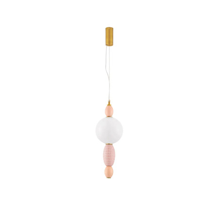 Lampa wisząca ceramiczna ze szklaną kulą Susi LED 3000K 20cm opal / multikolor