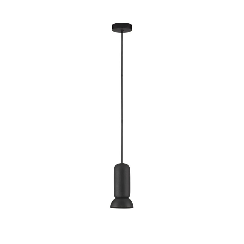 Lampa wisząca ceramiczna Arlo 11cm czarna