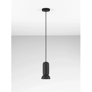 Lampa wisząca ceramiczna Arlo 11cm czarna