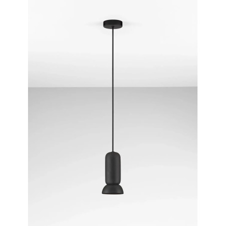 Lampa wisząca ceramiczna Arlo 11cm czarna