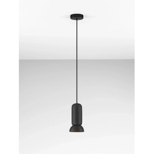 Lampa wisząca ceramiczna Arlo 11cm czarna