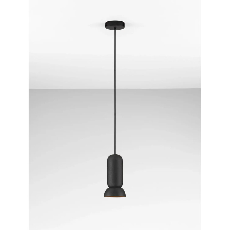 Lampa wisząca ceramiczna Arlo 11cm czarna