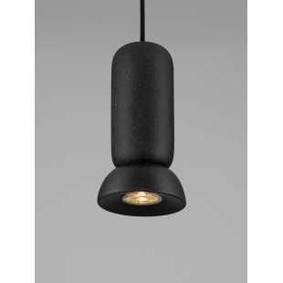 Lampa wisząca ceramiczna Arlo 11cm czarna