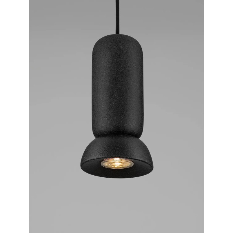 Lampa wisząca ceramiczna Arlo 11cm czarna